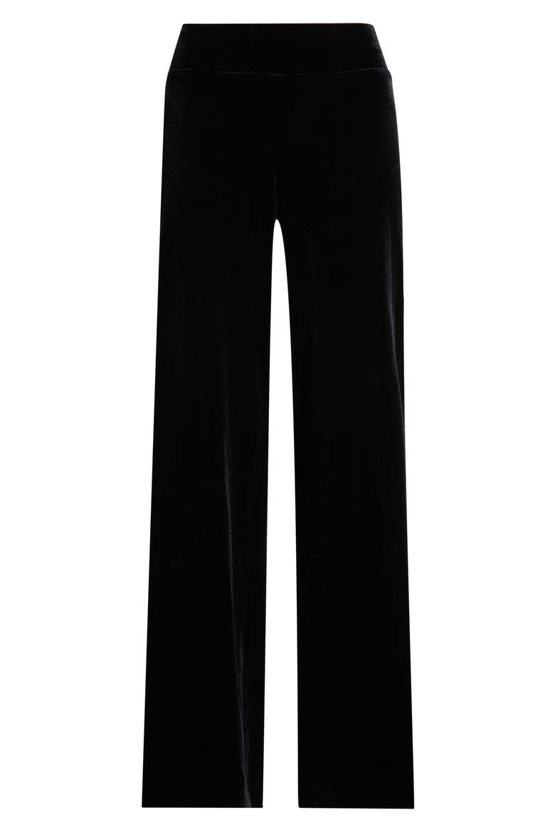 High Waist Wide Leg Pull-On Pants, Alternate, color, ANNE BLACK