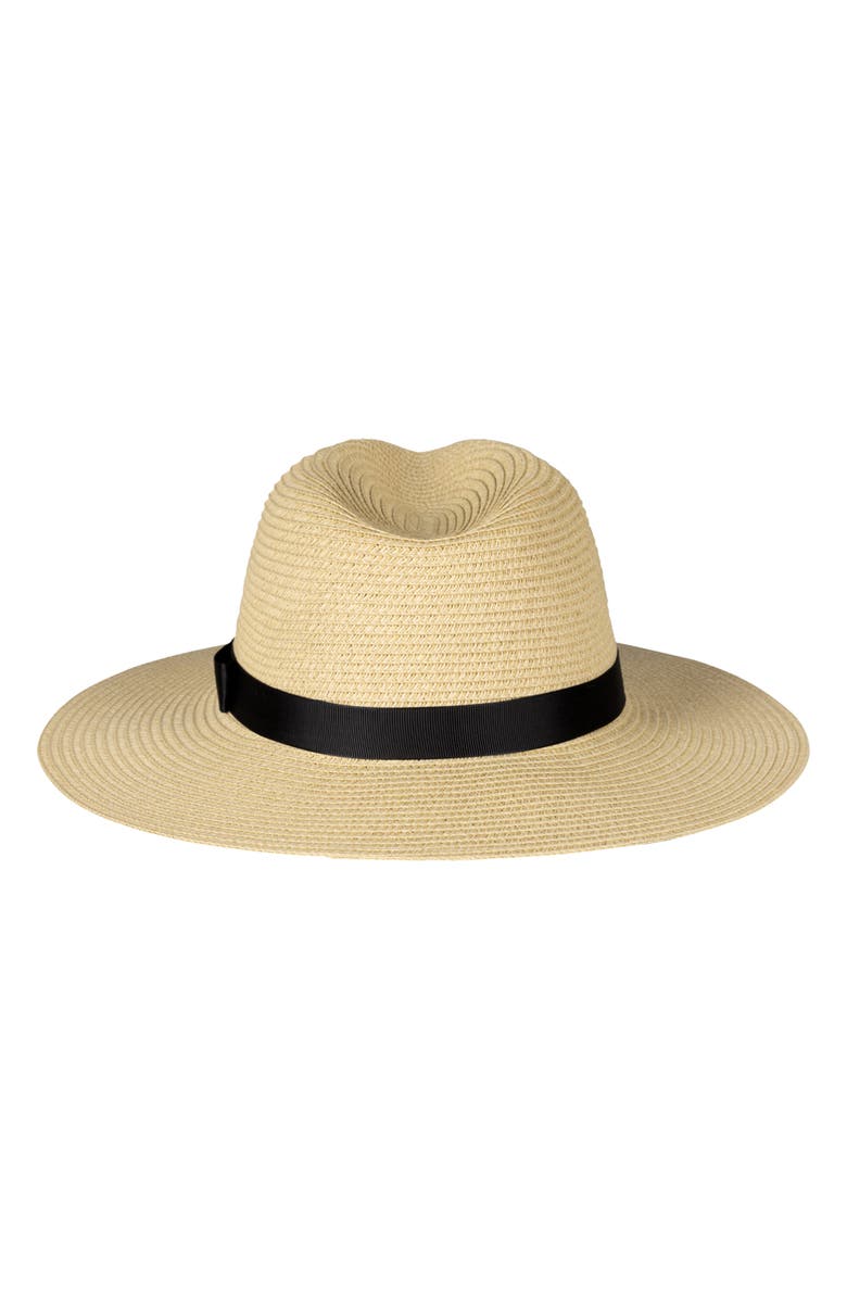 Lauren Ralph Lauren Classic Packable Fedora Hat, Alternate, color, Natural/ Black