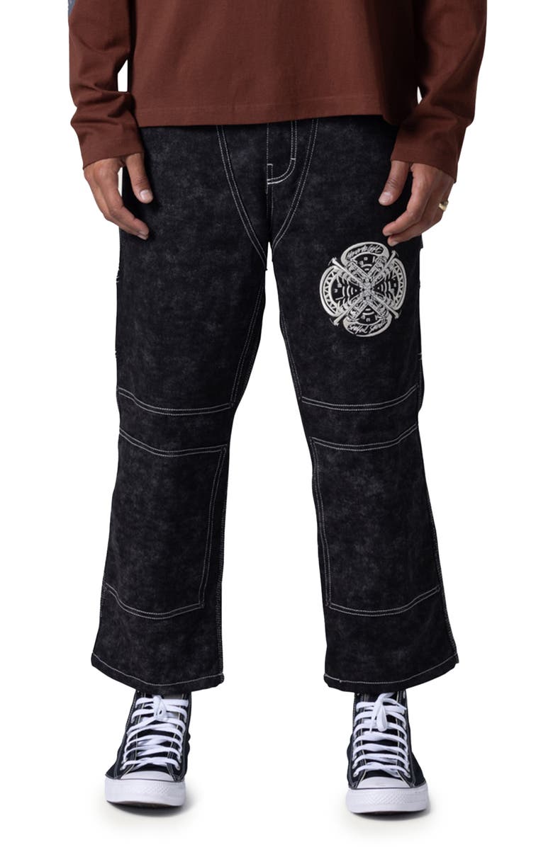 HONOR THE GIFT Washed Cotton Twill Carpenter Pants, Main, color,