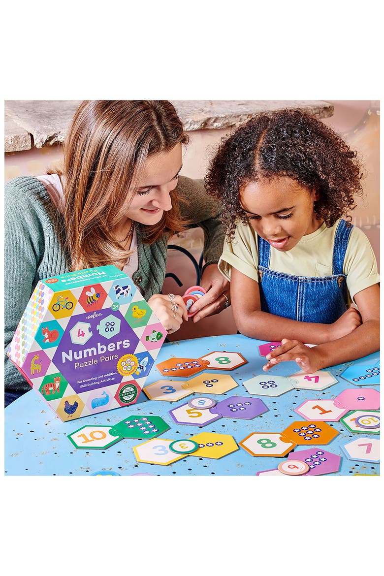 Numbers Puzzle Pairs Game, Alternate, color, MULTI