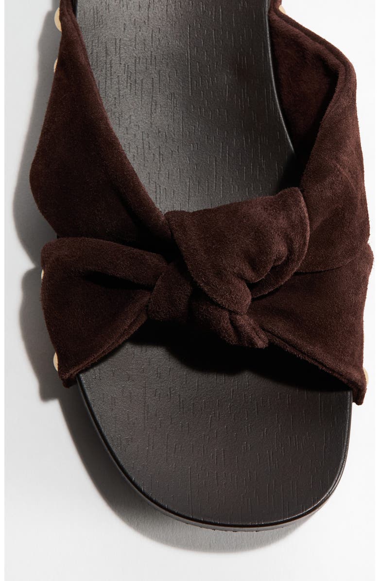H&M Suede Sandals, Alternate, color, Dark Brown