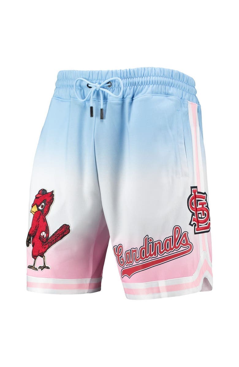 PRO STANDARD Men's Pro Standard Blue/Pink St. Louis Cardinals Team Logo Pro Ombre Shorts, Alternate, color, 