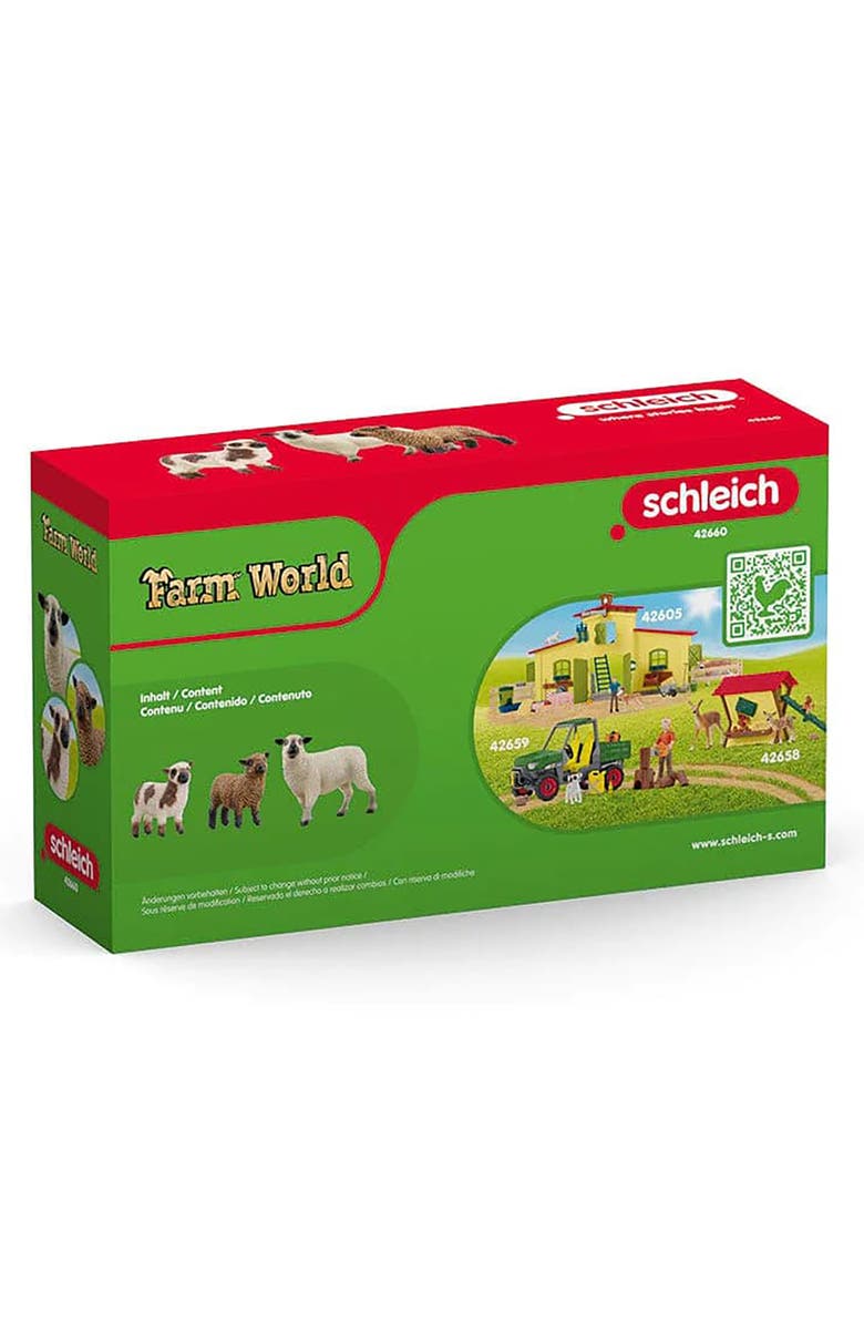 Schleich Farm World Sheep Friends, 3 Piece Animal Figure, Kids Ages 3+, Alternate, color, Multicolored