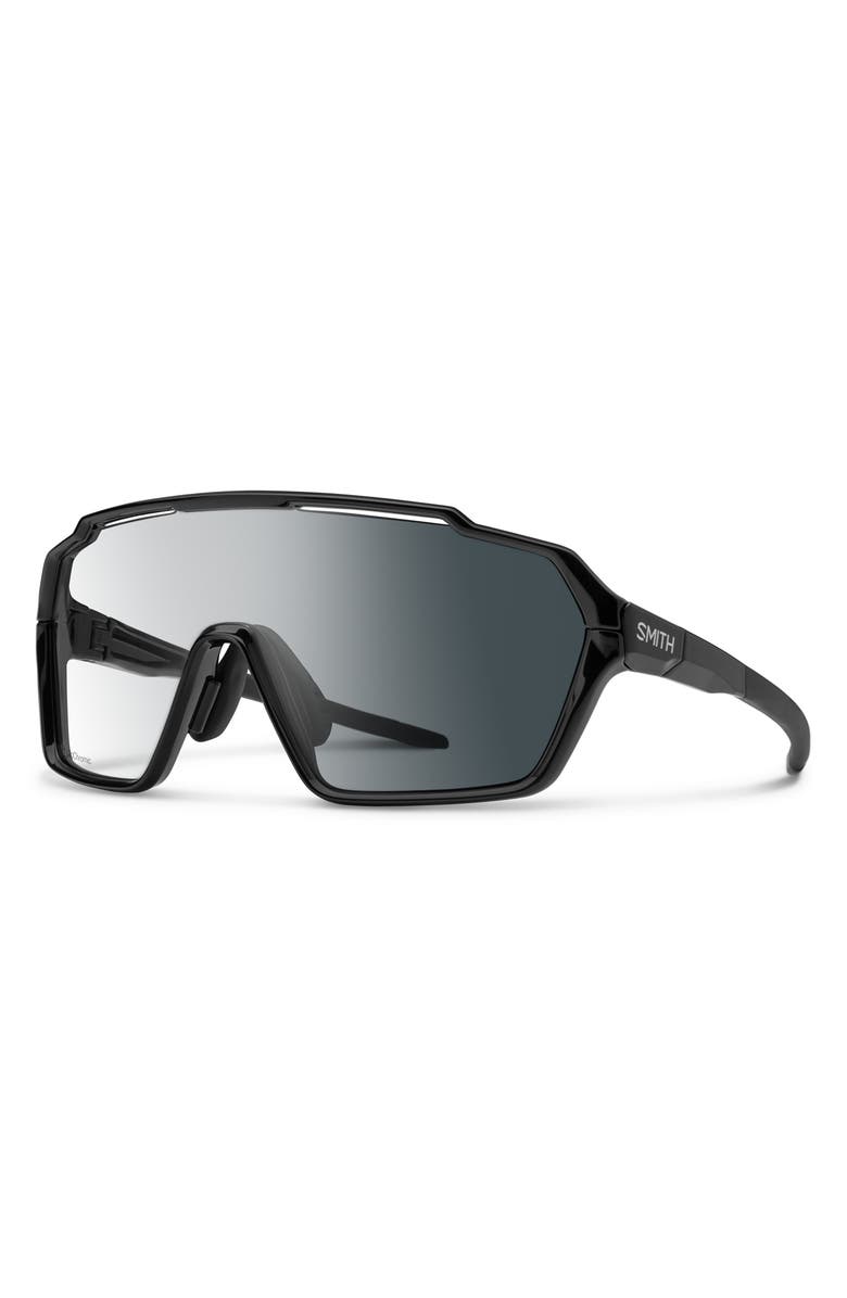 Smith Shift MAG<sup>™</sup> 136mm Shield Sunglasses, Alternate, color, Black / Clear