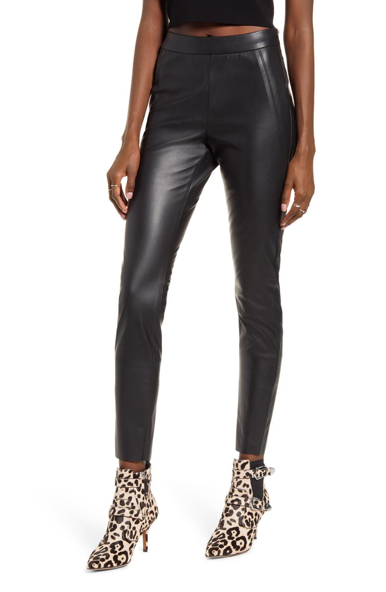 VERO MODA Sevena Faux Leather Stretch Leggings, Main, color, 