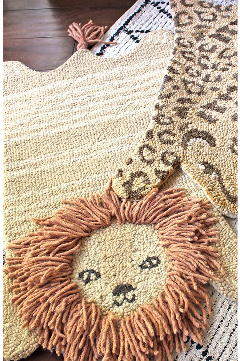 Safari Animal Accent Rug, Alternate, color, BROWN LION