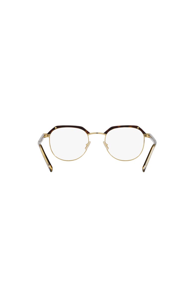 Saint Laurent 50mm Round optical glasses, Alternate, color, Tortoise
