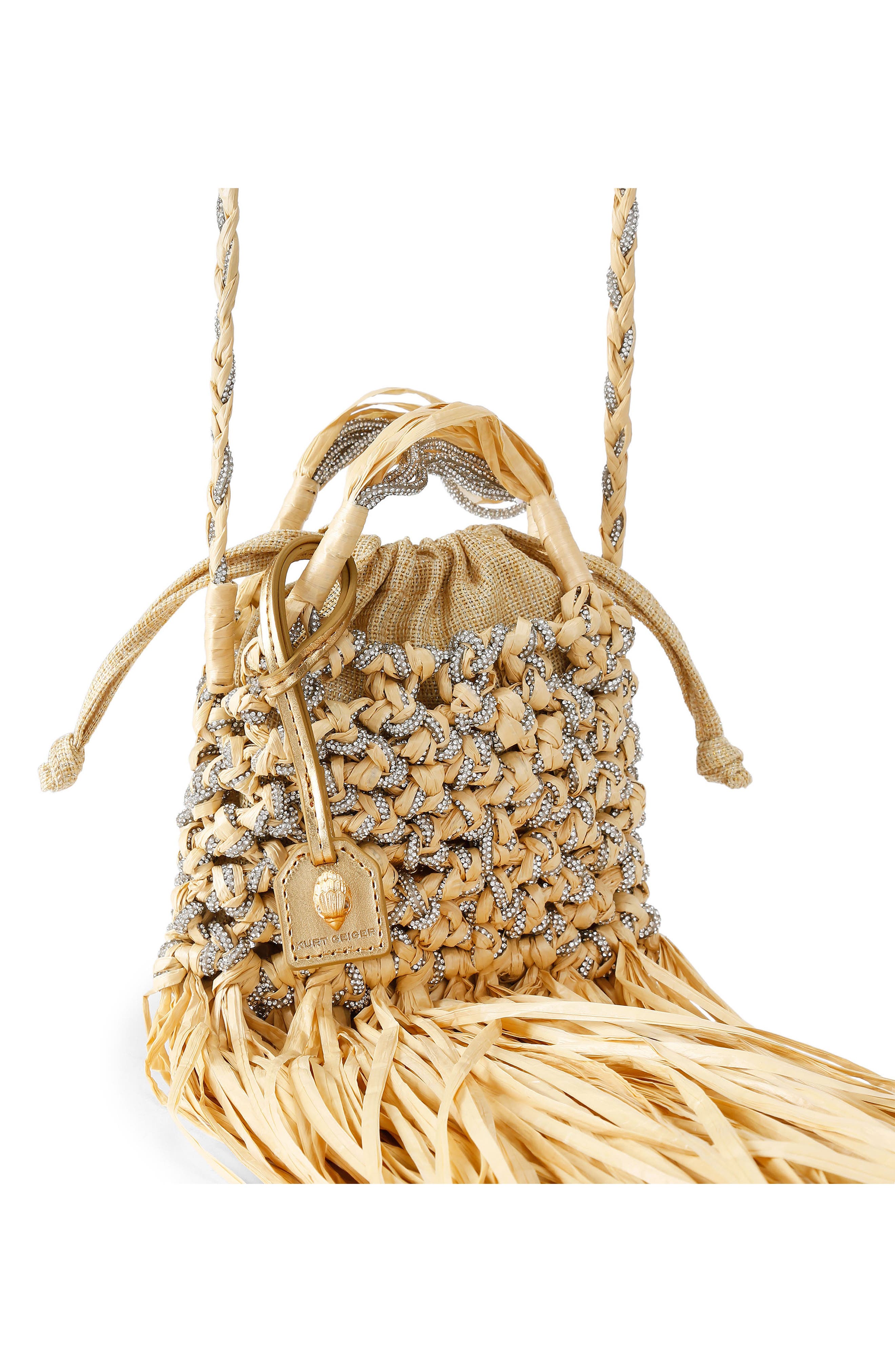 Kurt Geiger London Mini Macrame Crystal Crossbody Bag, Alternate, color, 