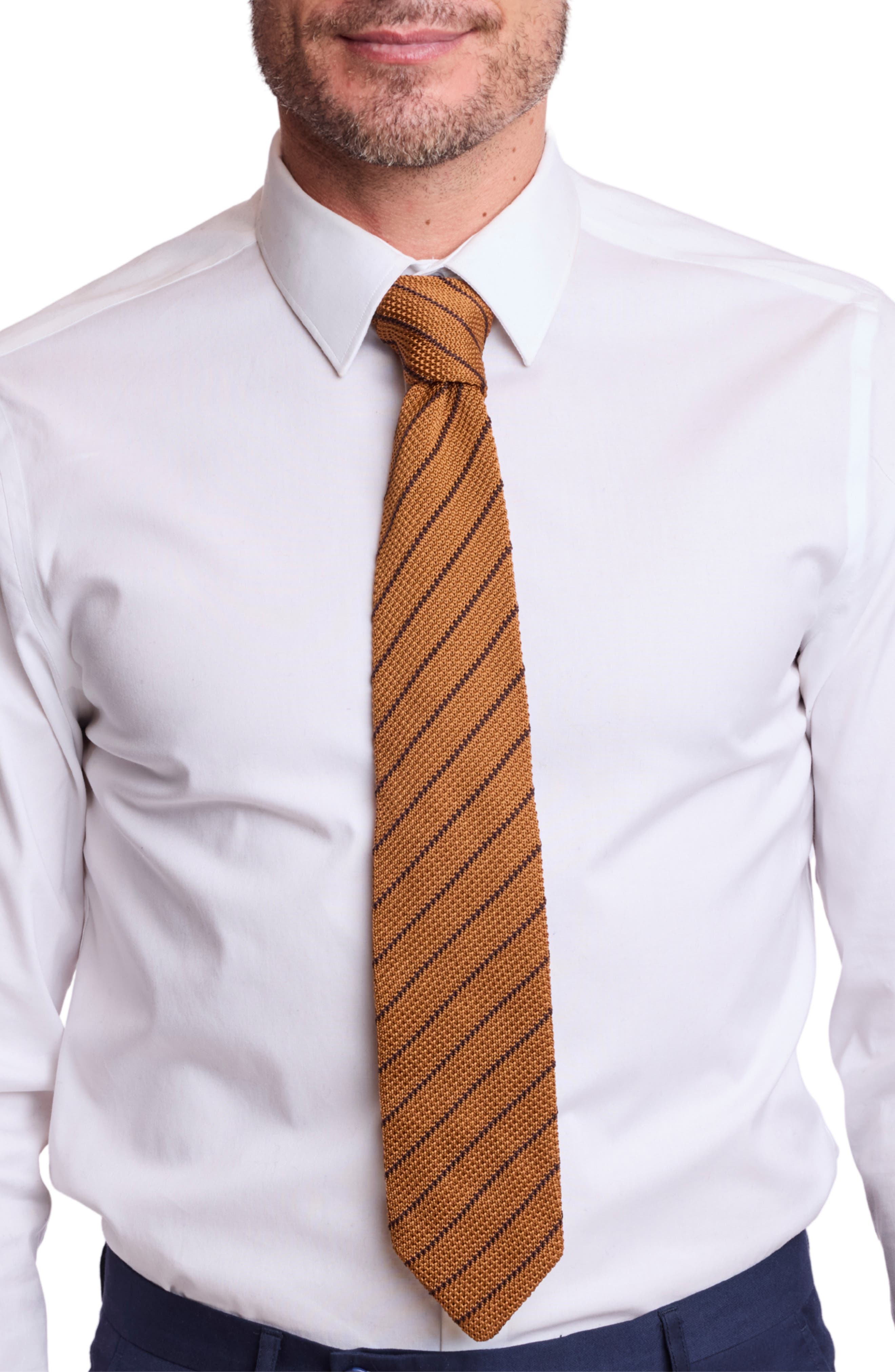 Stanley Striped Knit Tie