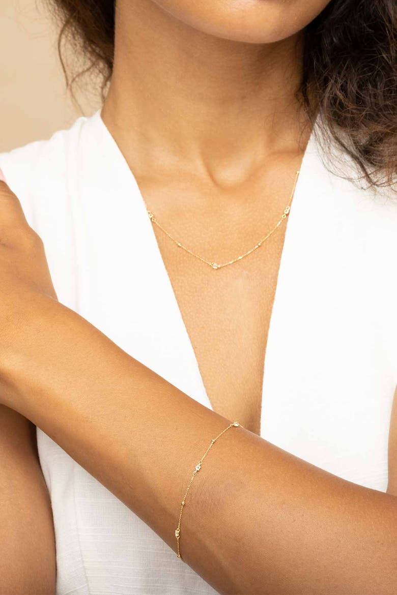 14K Yellow Gold Seeing Sparks Bracelet, Alternate, color, Yellow Gold