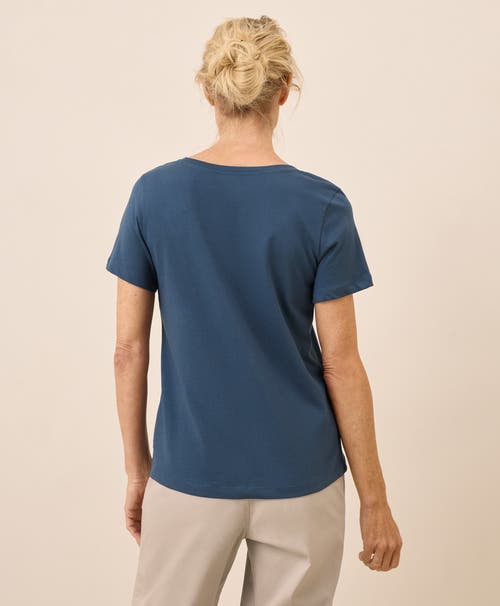 Pact Organic Cotton Softspun Scoop Neck Tee In Blue