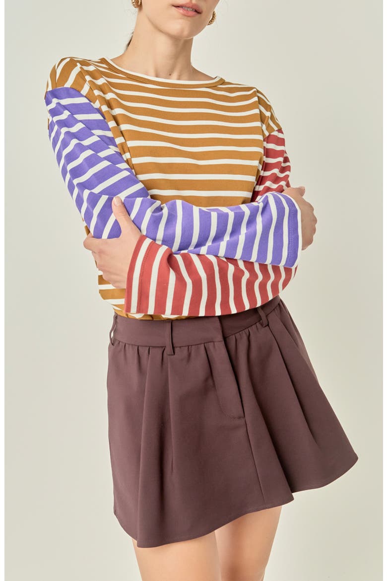 Stripe Colorblock Top, Alternate, color, COPPER MULTI