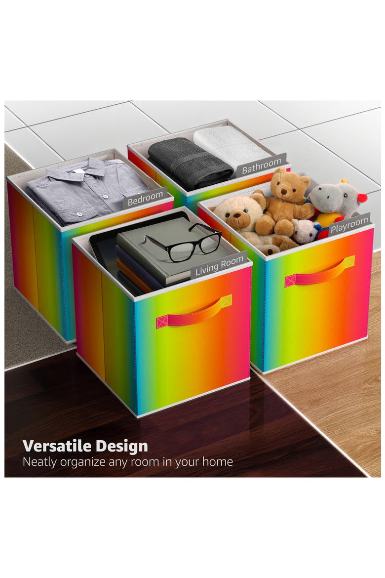 Set of 6 Foldable Storage Bins, Alternate, color, TIE DYE