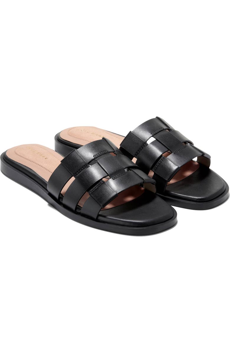 Cole Haan Ensley Go-To Slide Sandal, Alternate, color, Black Leather