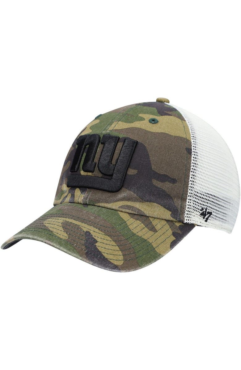 '47 Men's '47 Camo New York Giants Branson Clean Up Trucker Hat, Main, color, 