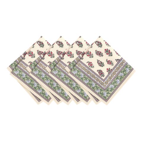 Nomad Harvest Block Print Napkins Set Of 4