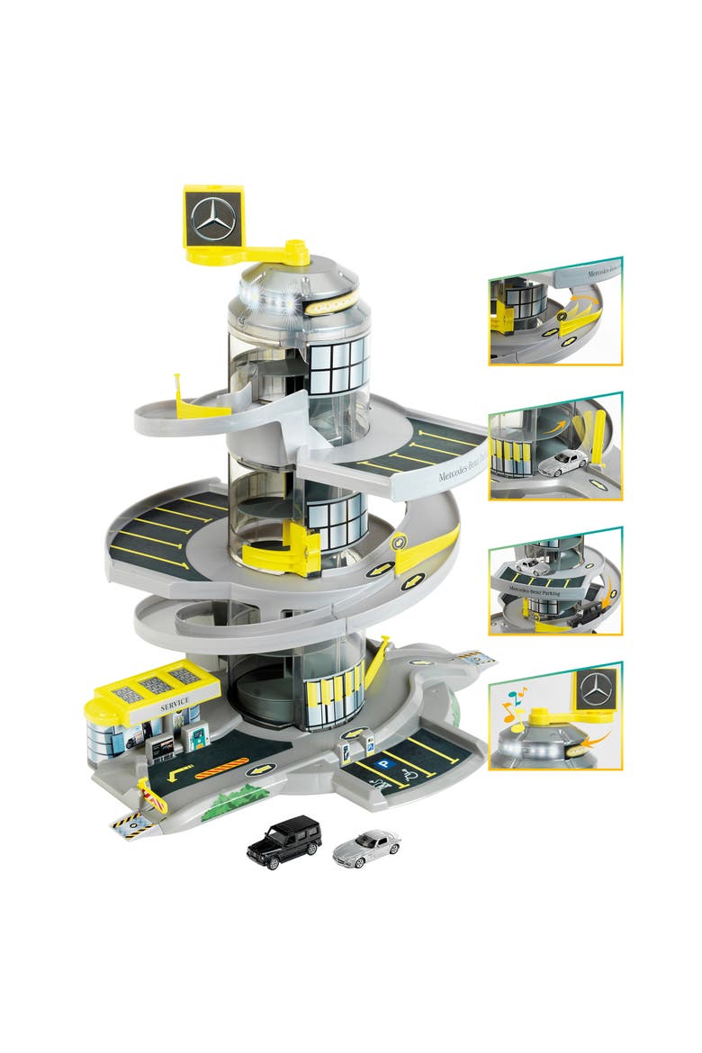 Mercedes Benz Electric Car Parking Garage with Helix Elevator, Alternate, color, Multicolored