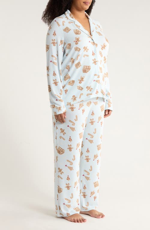 Nordstrom Brushed Hacci Pajamas In Blue