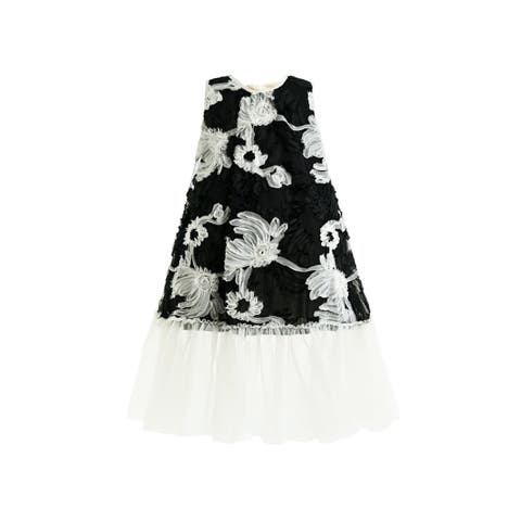Floral Tulle Sleeveless Dress (Toddler, Little Kid & Big Kid)