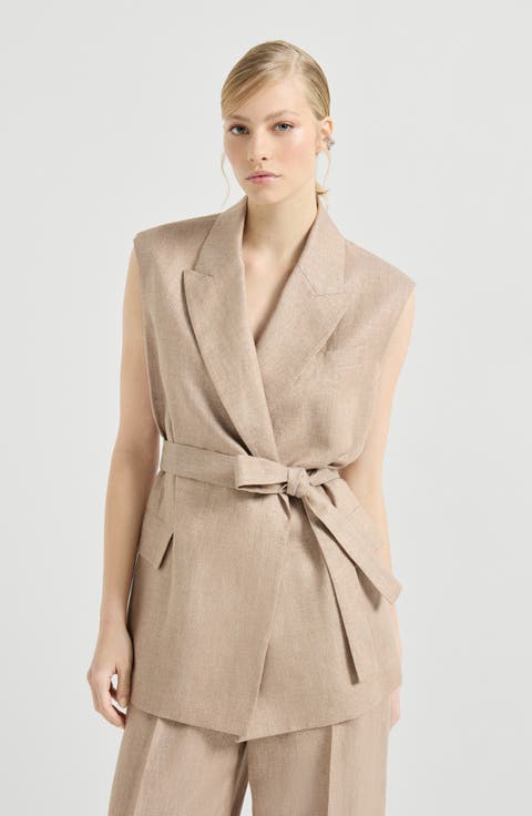 Twill vest with monili