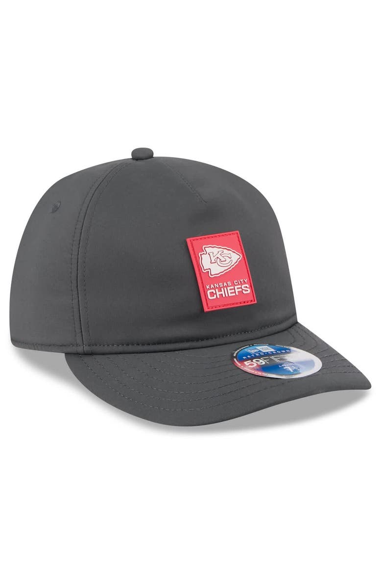 New Era Men's New Era Charcoal Kansas City Chiefs 2025 Sideline Cold Weather Retro Crown 59FIFTY Fitted Hat, Alternate, color, Charcoal