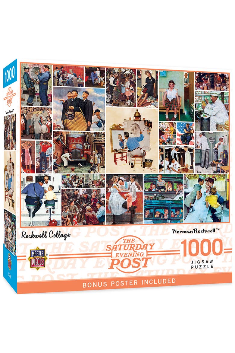 Rockwell Collage 1000 Piece Puzzle, Main, color, Multicolor