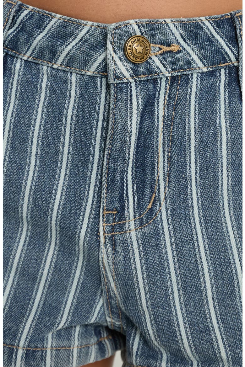 Dreamful Stripe Low Rise Denim Shorts, Alternate, color, BLUE STRIPE