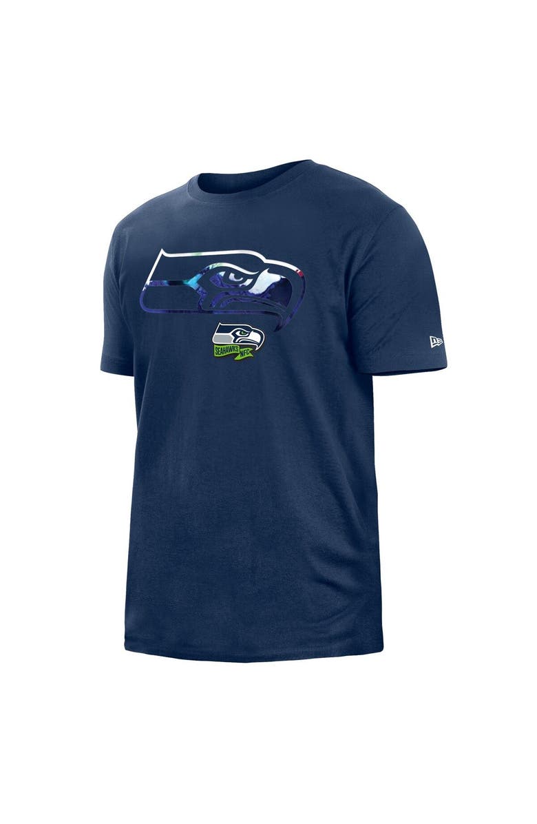 New Era Men's New Era College Navy Seattle Seahawks 2022 Sideline Ink Dye T-Shirt, Alternate, color, Navy