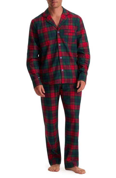 Plaid Cotton Twill Pajamas