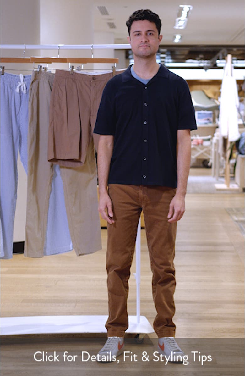 Short Sleeve Knit Button-Up Shirt, sales video thumbnail