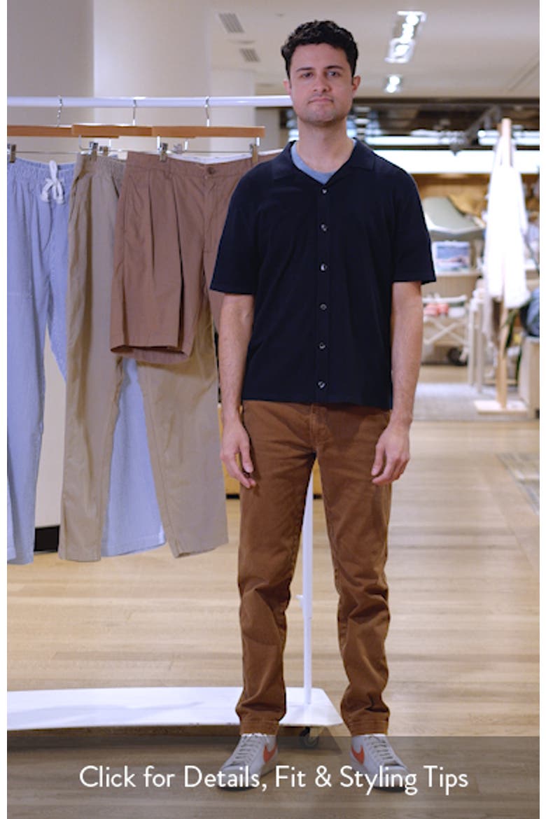 Short Sleeve Knit Button-Up Shirt video