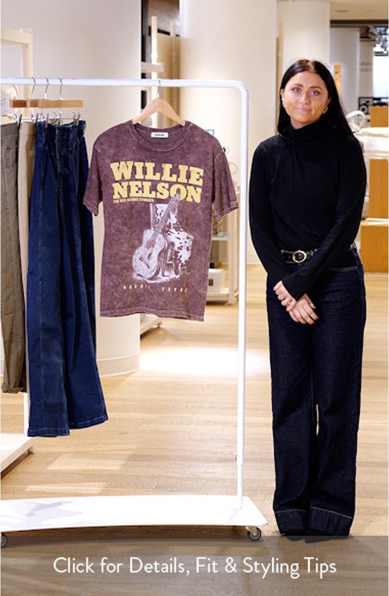 Willie Nelson Red Headed Stranger Cotton Graphic T-Shirt, sales video thumbnail