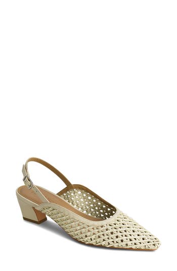 Bernardo Footwear Athena Slingback Pump In Neutral