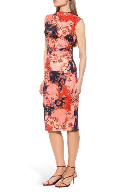 Alexia Admor Jan Bodycon Dress In Pink Paisley