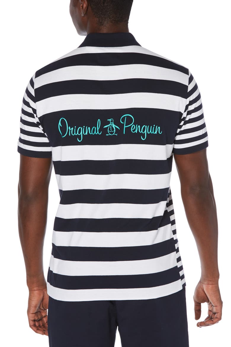 Mix Stripe Polo, Alternate, color, DARK SAPPHIRE