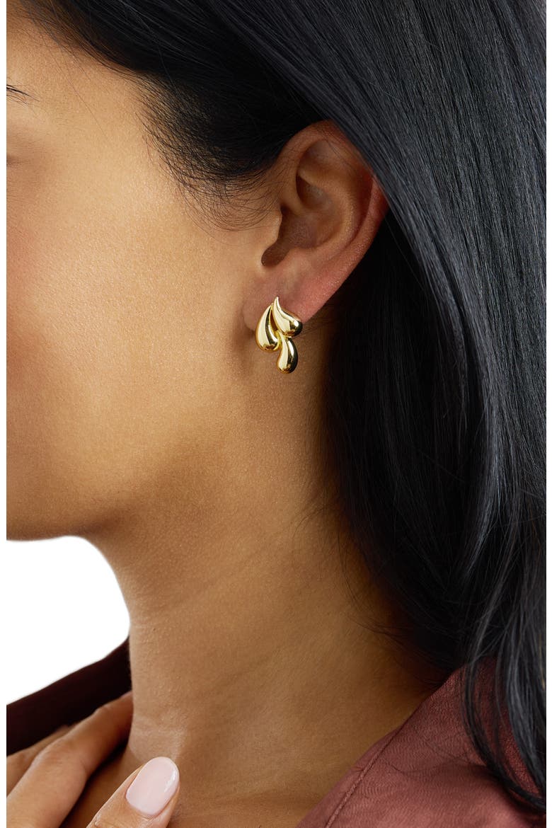 Modern Muse Triple Tear Drop Earrings, Alternate, color, GOLD
