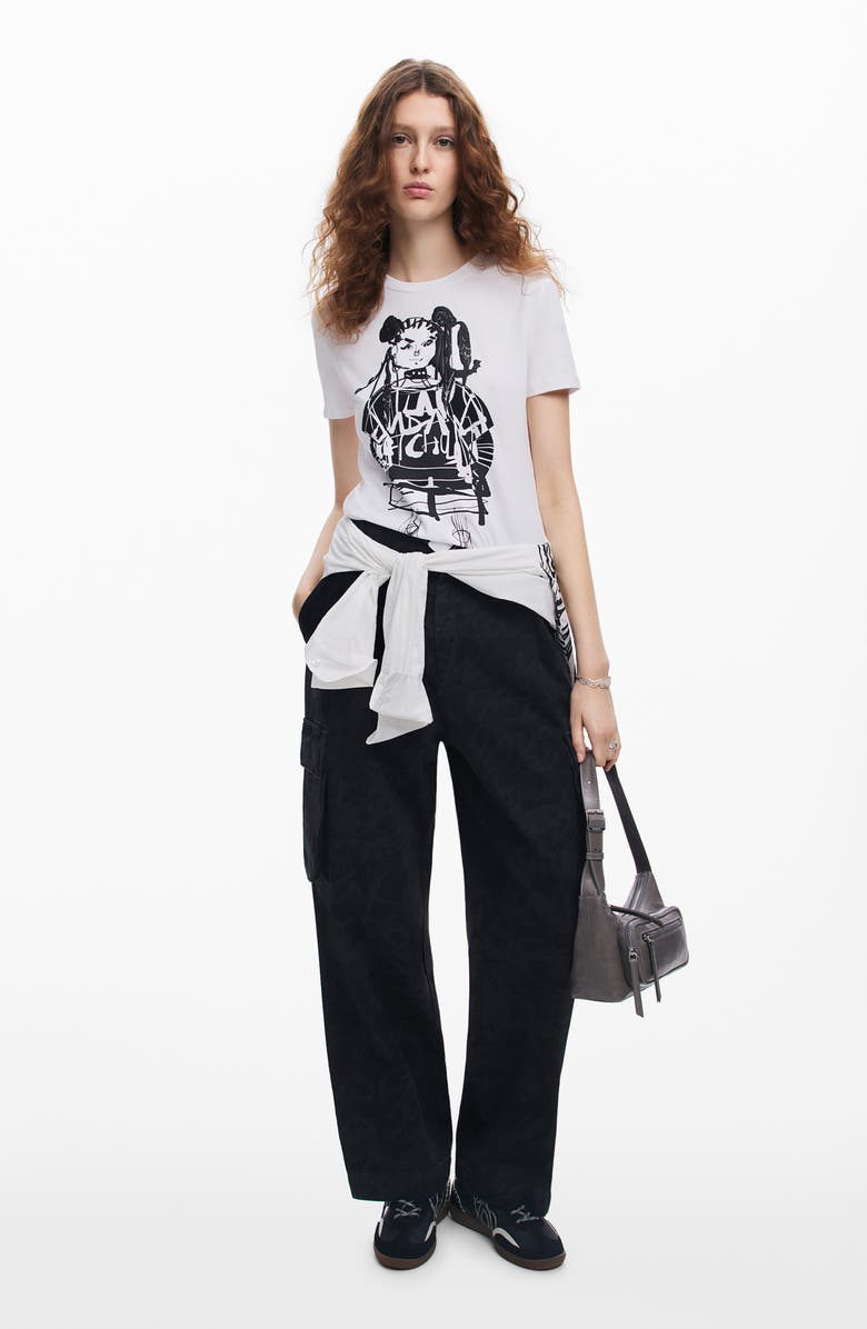 Desigual Choi Lacroix Cotton Graphic T-Shirt, Alternate, color, 