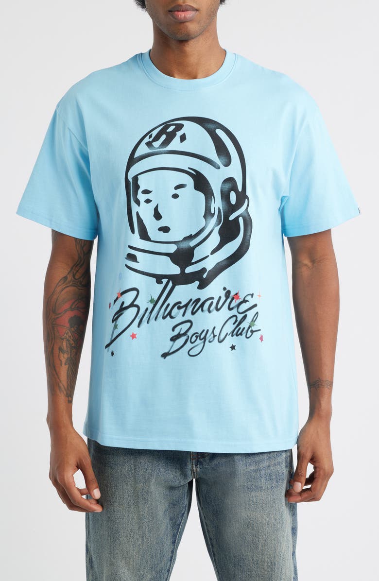 Billionaire Boys Club BB Helmet Head Cotton Graphic T-Shirt, Main, color, Baltic Sea