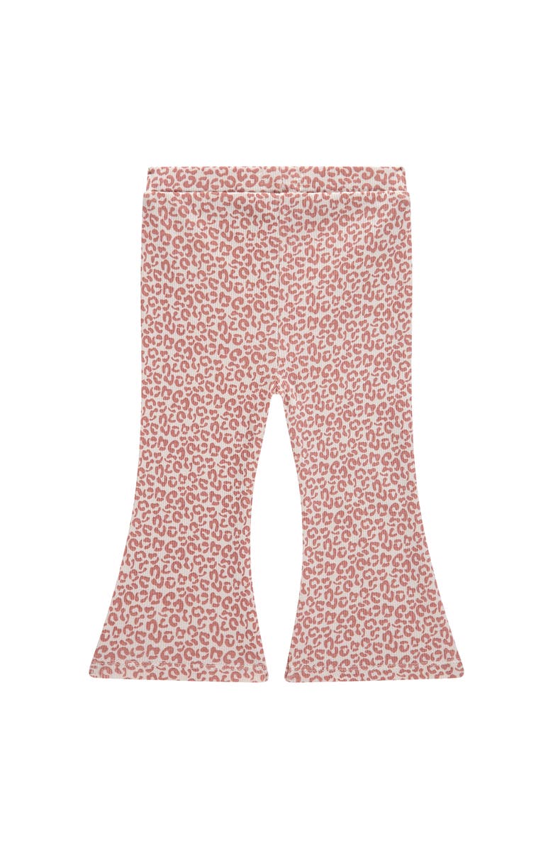 BABYFACE Leopard Print Flare Leggings, Alternate, color, Light Pink