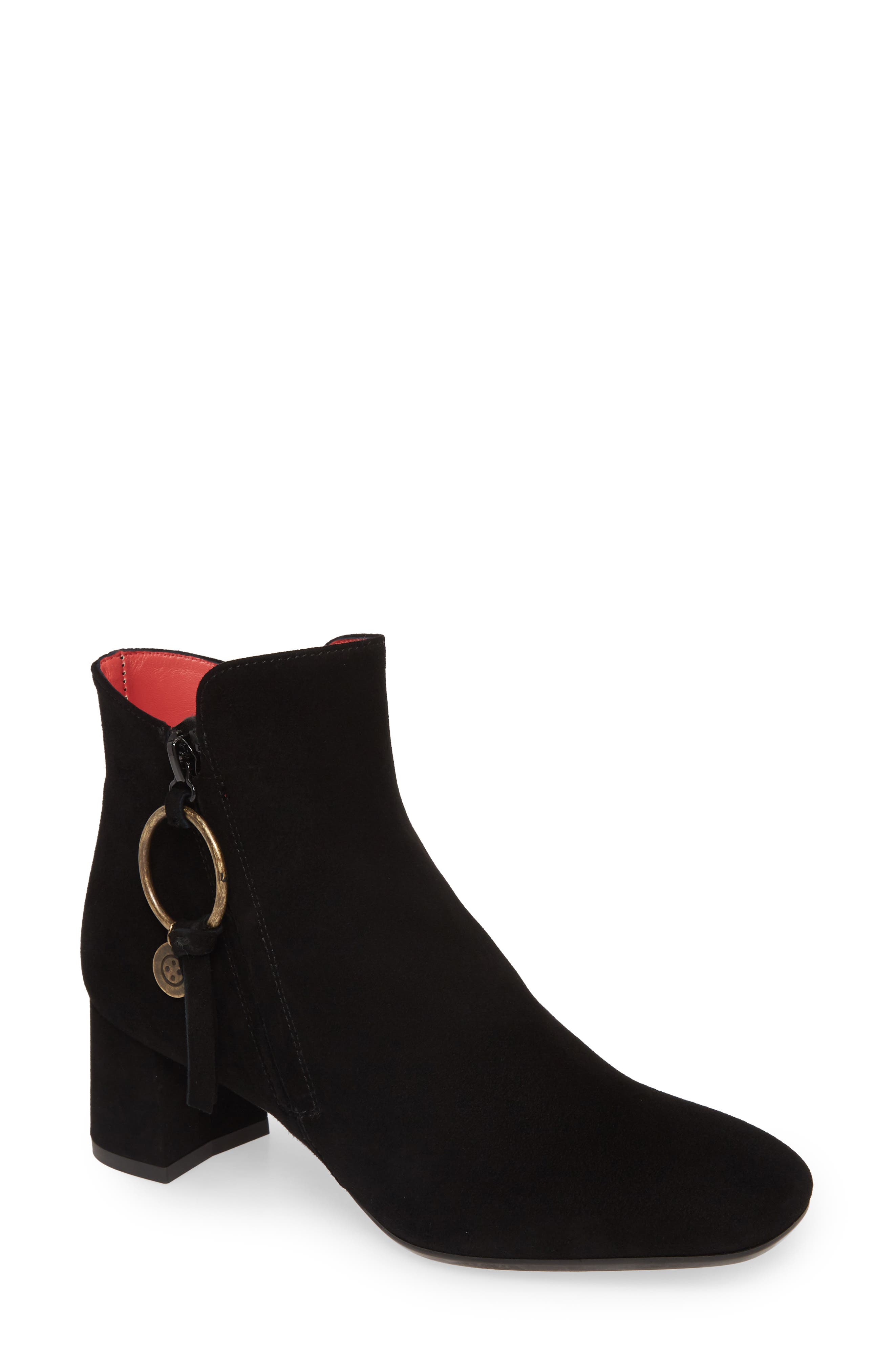 Pas de Rouge Chantal Ring Zip Bootie, Main, color, 