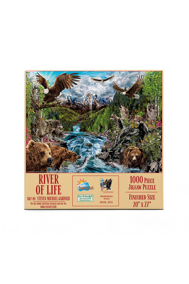 River of Life 1000 piece Jigsaw Puzzle for Adults, Alternate, color, Multicolor
