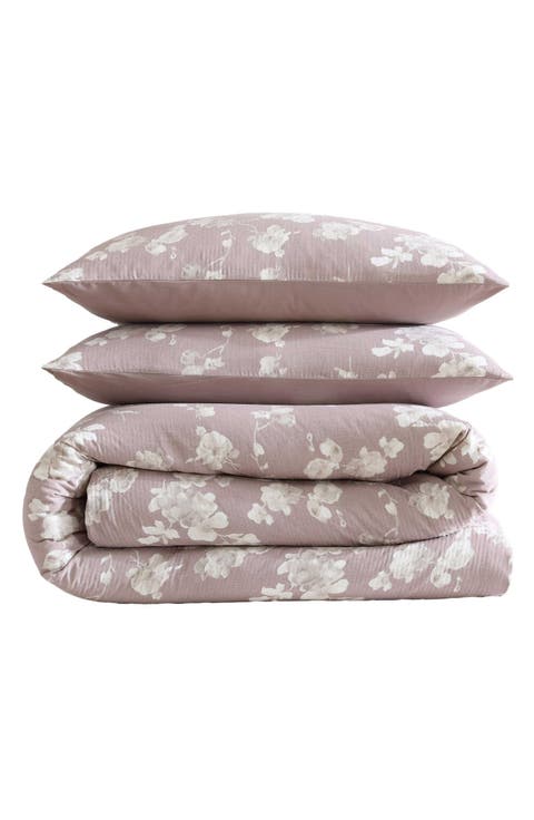 Eternity Floral Reversible Cotton Gauze Comforter Cover & Shams Set