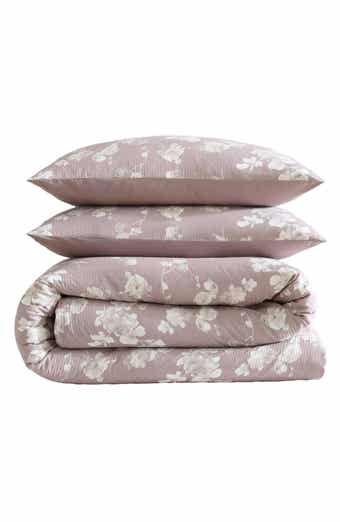 Calvin Klein Home Eternity Floral Reversible Cotton Gauze Comforter Cover & Shams Set