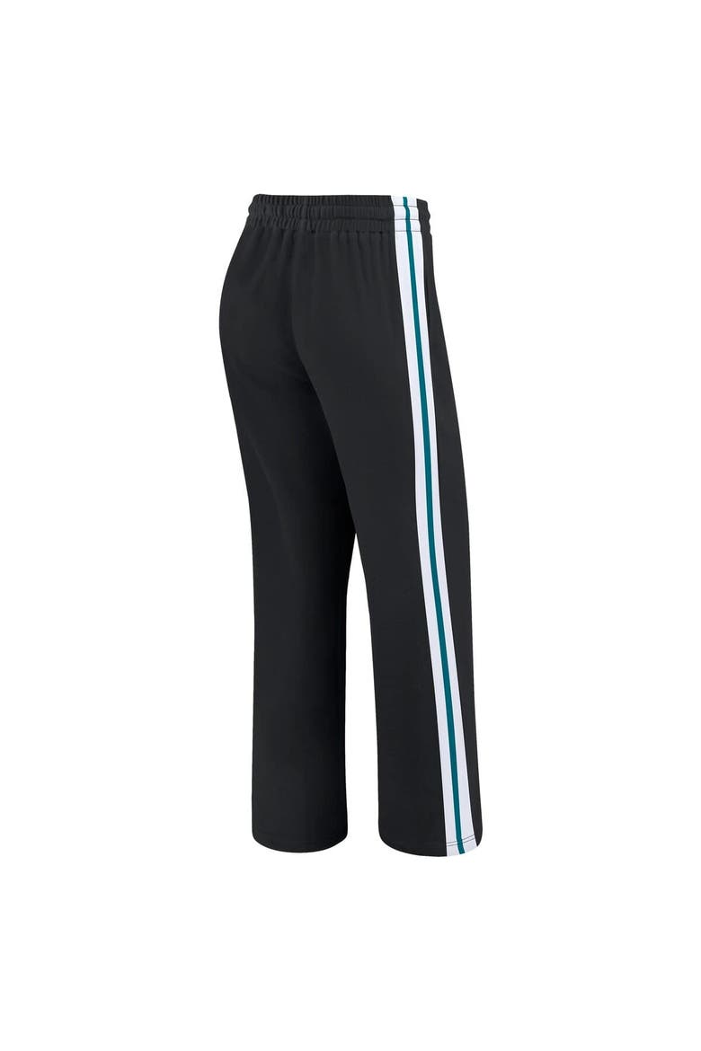 Women's WEAR by Erin Andrews Black Jacksonville Jaguars Color-Block Straight Leg Pants, Alternate, color, Black