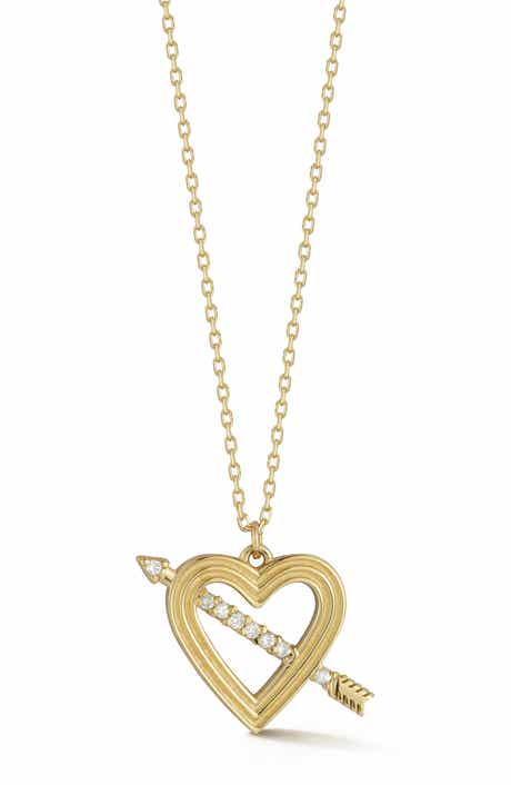 Ember Fine Jewelry 14K Gold Diamond Heart Pendant Necklace