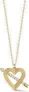 Ember Fine Jewelry 14K Gold Diamond Heart Pendant Necklace