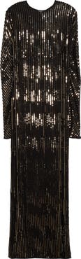 Johanna Ortiz Actitud Nautica Sequin Long Sleeve Tunic Dress