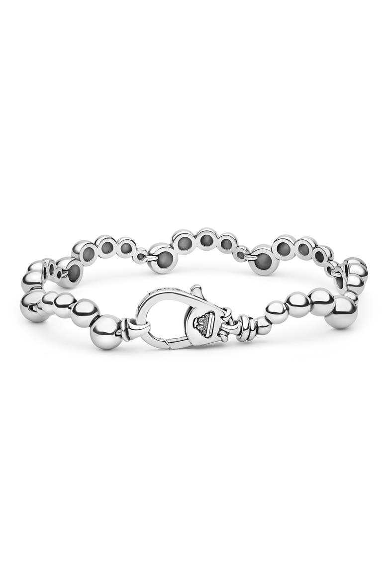 Caviar Bubbly Bead Wavy Bracelet, Alternate, color, STERLING SILVER