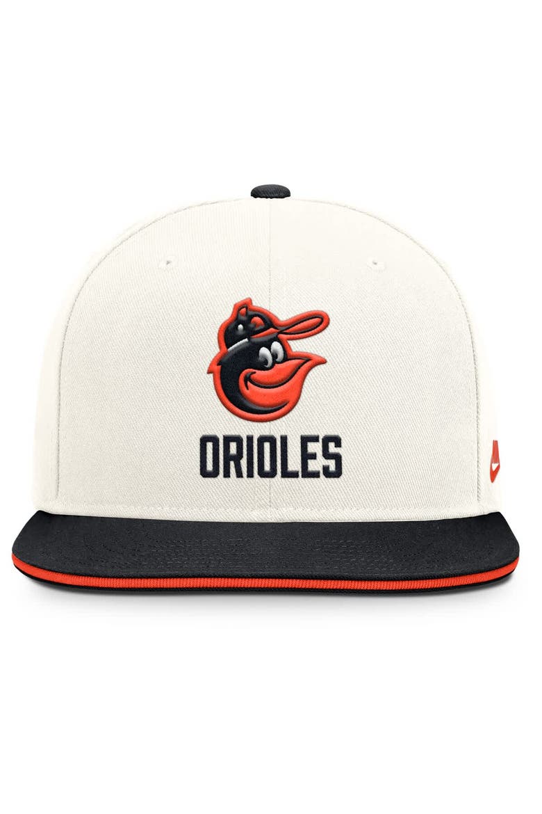 Men's Nike Cream/Black Baltimore Orioles Cooperstown Pro Dri-FIT Snapback Hat, Alternate, color, Cream