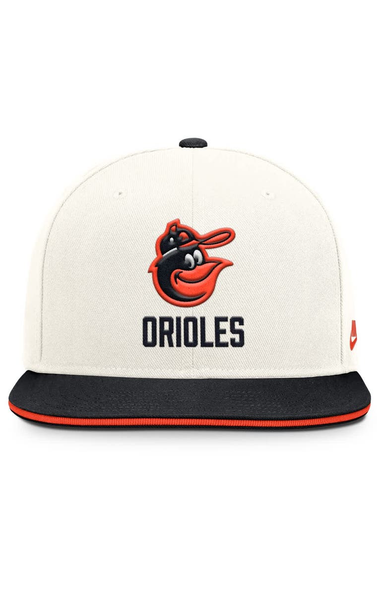 Nike Men's Nike Cream/Black Baltimore Orioles Cooperstown Pro Dri-FIT Snapback Hat, Alternate, color, Cream
